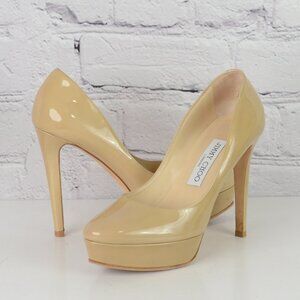 JIMMY CHOO Patent Leather Platform Pumps